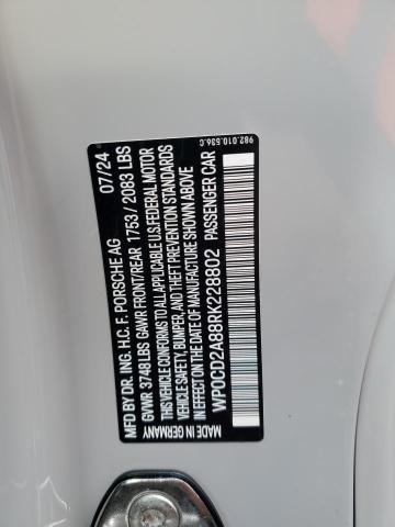 2024 PORSCHE BOXSTER GT - WP0CD2A88RK228802