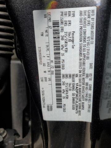 2018 FORD FOCUS SE - 1FADP3K21JL280479