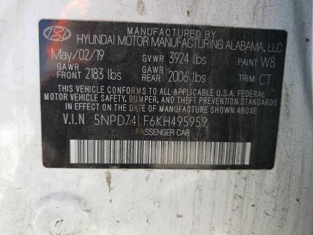 2019 HYUNDAI ELANTRA SE - 5NPD74LF6KH495959