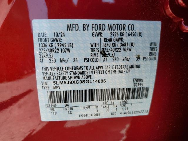 2025 LINCOLN AVIATOR BL 5LM5J9XC0SGL14886