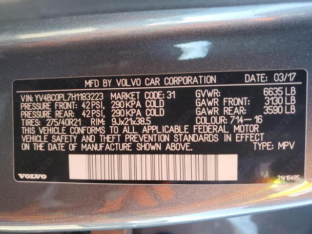 2017 VOLVO XC90 T8 - YV4BC0PL7H1183223