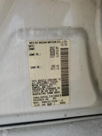 2016 NISSAN ALTIMA 2.5 - 1N4AL3AP2GC243803