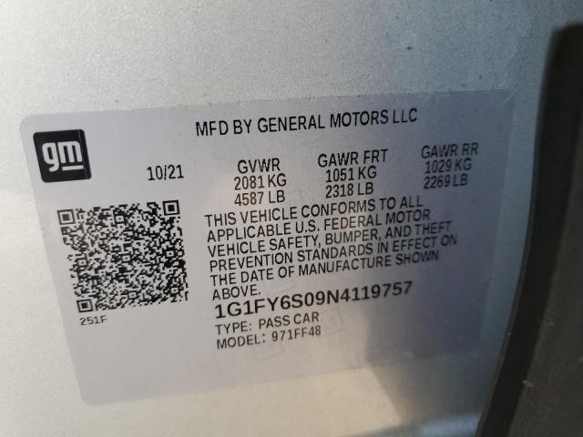 2022 CHEVROLET BOLT EUV L 1G1FY6S09N4119757