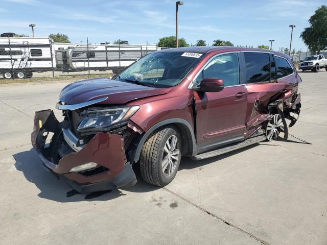 HONDA PILOT EXL 2018 burgundy  gas 5FNYF6H5XJB002605 photo #1