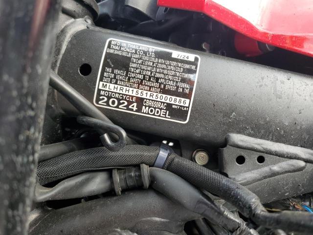 2024 HONDA CBR650 R MLHRH1551R5000886