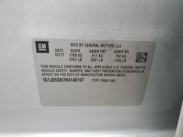 2017 CHEVROLET SONIC LT - 1G1JD5SH7H4148197