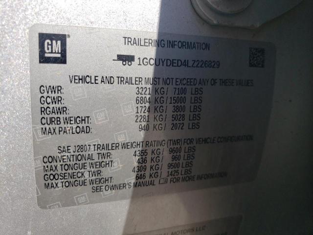 2020 CHEVROLET SILVERADO - 1GCUYDED4LZ226829