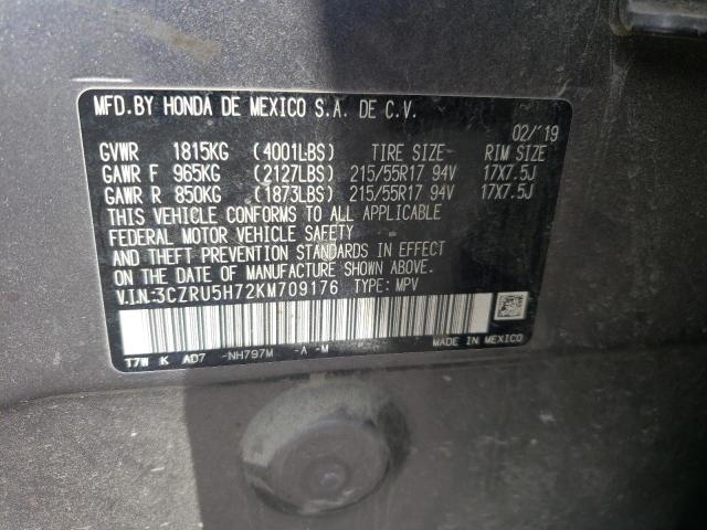 2019 HONDA HR-V EXL - 3CZRU5H72KM709176