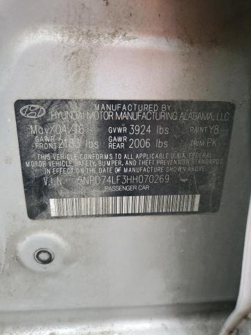 2017 HYUNDAI ELANTRA SE - 5NPD74LF3HH070269