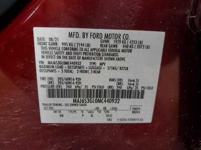 2021 FORD ECOSPORT S - MAJ6S3GL0MC440932