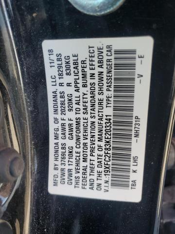 2019 HONDA CIVIC SPOR - 19XFC2F83KE203341