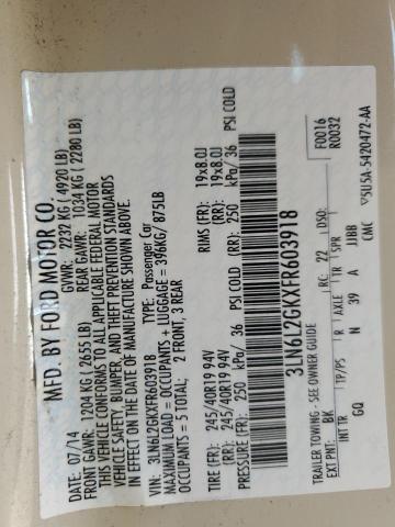 2015 LINCOLN MKZ - 3LN6L2GKXFR603918