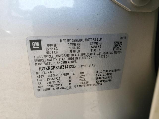 2017 CADILLAC XT5 PREMIU - 1GYKNCRS4HZ141235