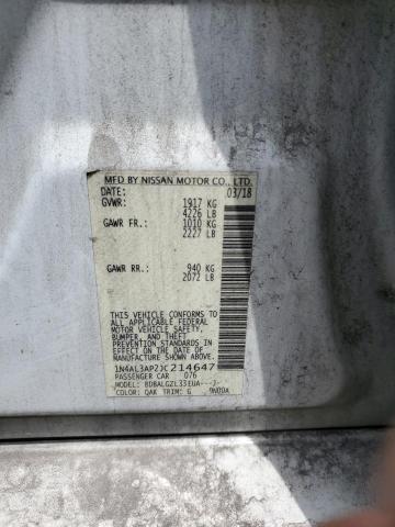 2018 NISSAN ALTIMA 2.5 - 1N4AL3AP2JC214647