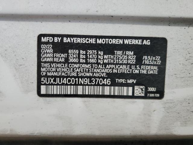 2022 BMW X5 M50I - 5UXJU4C01N9L37046