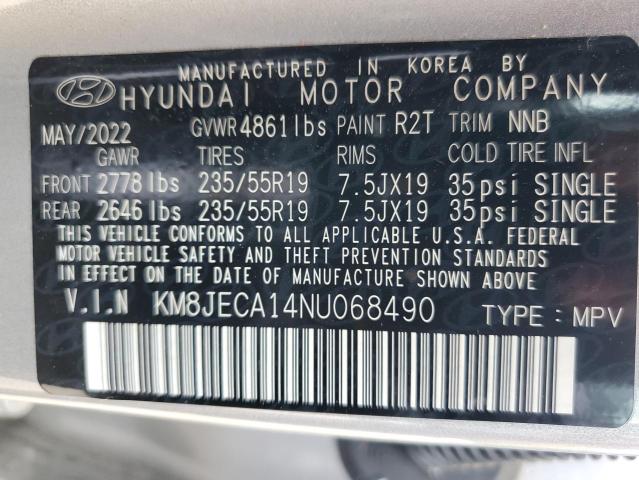 2022 HYUNDAI TUCSON LIM - KM8JECA14NU068490