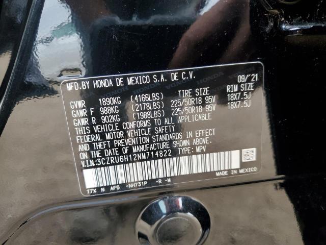 2022 HONDA HR-V SPORT - 3CZRU6H12NM714822
