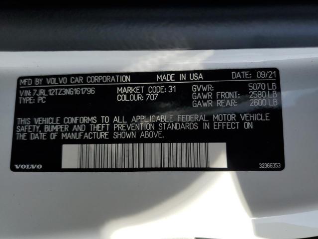2022 VOLVO S60 B5 MOM 7JRL12TZ3NG161796