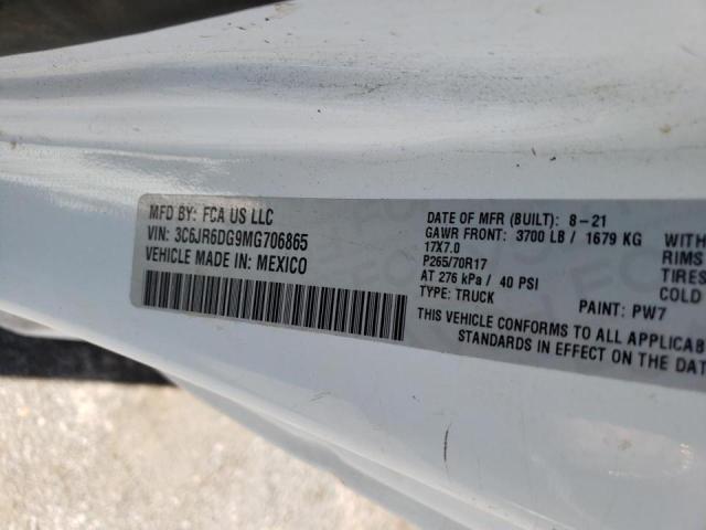 2021 RAM 1500 CLASS 3C6JR6DG9MG706865