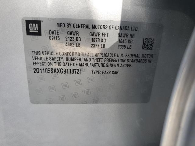 2016 CHEVROLET IMPALA LT - 2G1105SAXG9118721