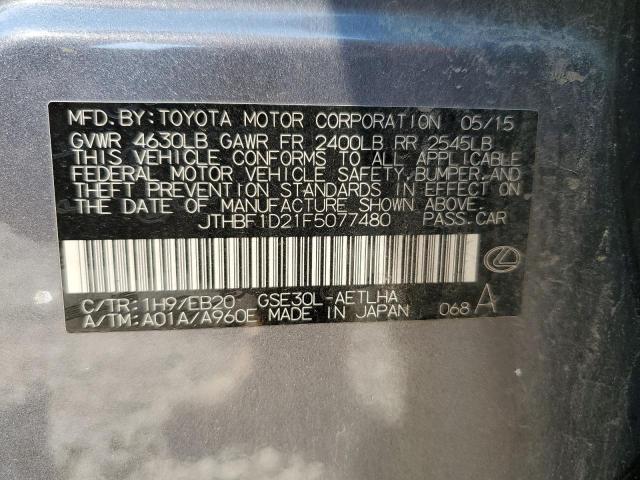 2015 LEXUS IS 250 JTHBF1D21F5077480