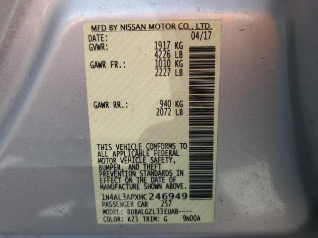 2017 NISSAN ALTIMA 2.5 - 1N4AL3APXHC246949