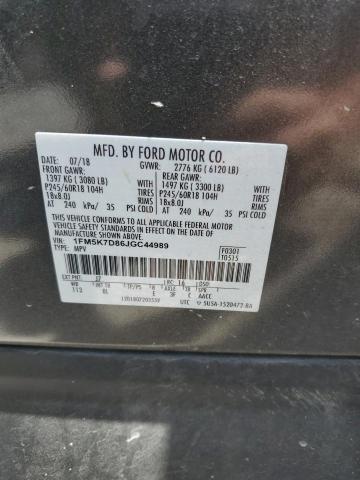 2018 FORD EXPLORER X - 1FM5K7D86JGC44989