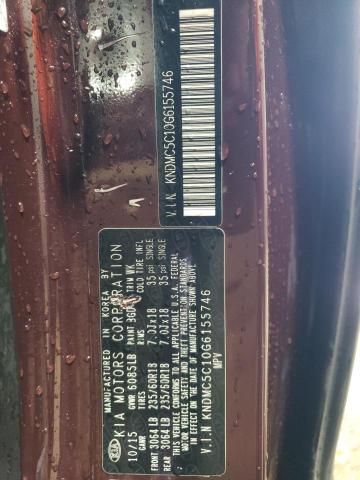 2016 KIA SEDONA EX KNDMC5C10G6155746