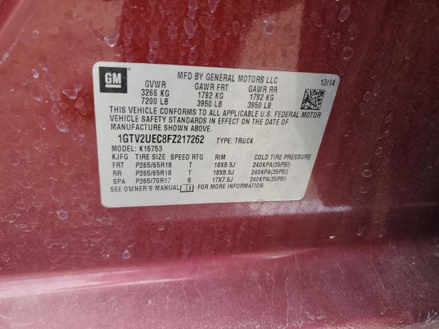 2015 GMC SIERRA K15 - 1GTV2UEC8FZ217262