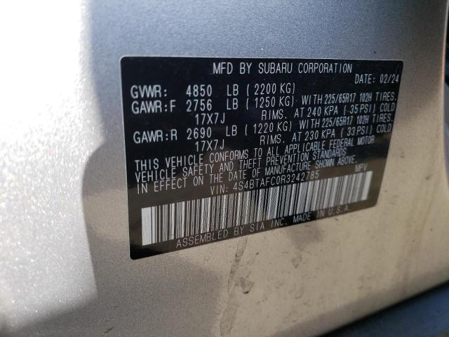 2024 SUBARU OUTBACK PR - 4S4BTAFC0R3242785