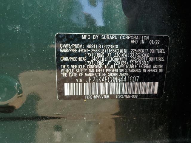 2022 SUBARU FORESTER P - JF2SKAEC8NH441607
