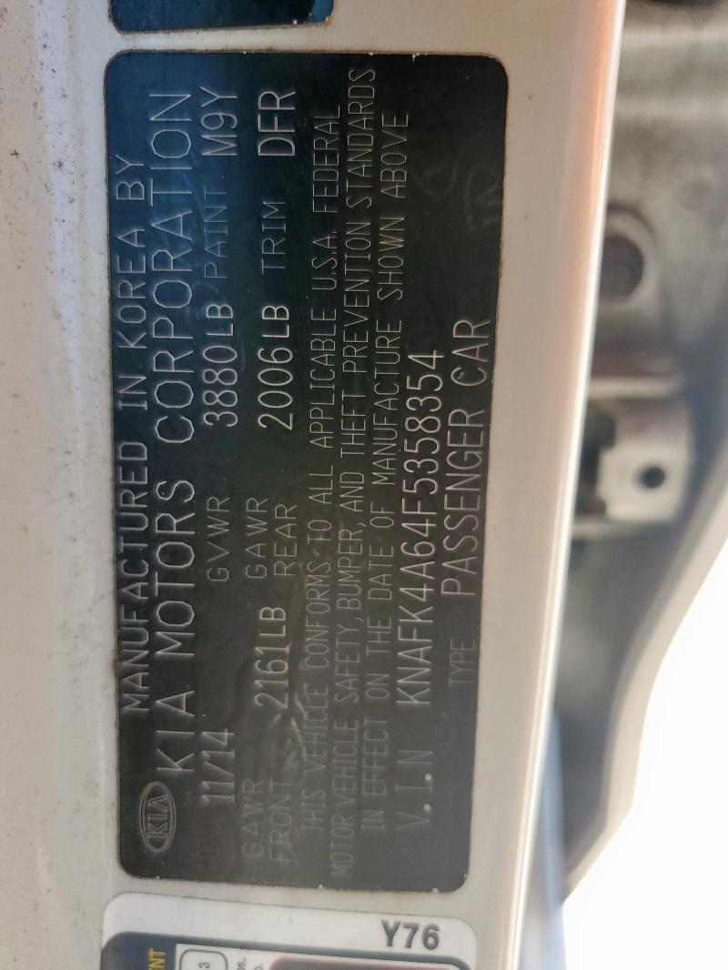 2015 KIA FORTE LX - KNAFK4A64F5358354