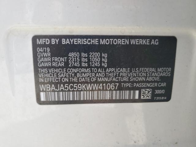 2019 BMW 530 I - WBAJA5C59KWW41067