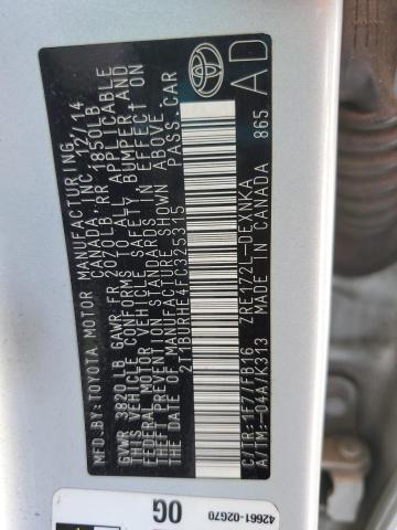 2015 TOYOTA COROLLA L - 2T1BURHE4FC325315