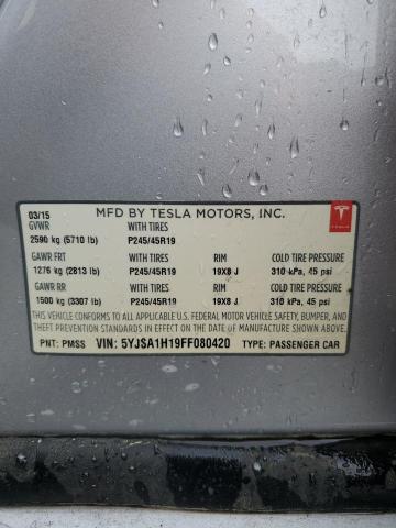 2015 TESLA MODEL S 85 5YJSA1H19FF080420