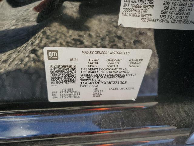 2021 CHEVROLET SILVERADO - 1GC4YREYXMF271308