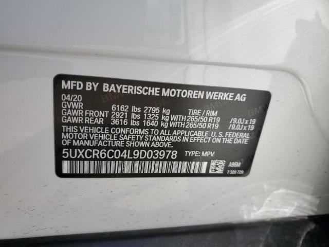 2020 BMW X5 XDRIVE4 5UXCR6C04L9D03978