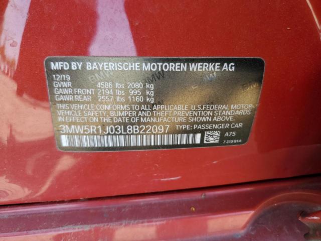 2020 BMW 330I - 3MW5R1J03L8B22097