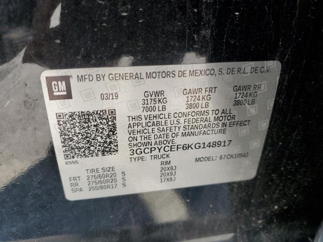 2019 CHEVROLET SILVERADO - 3GCPYCEF6KG148917