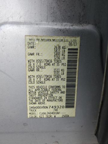 2013 NISSAN FRONTIER S - 1N6AD0EV9DN749320