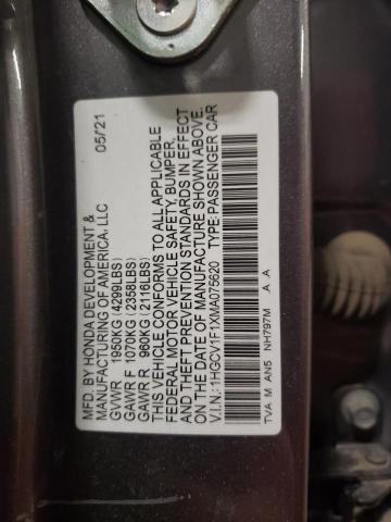 2021 HONDA ACCORD LX - 1HGCV1F1XMA075620