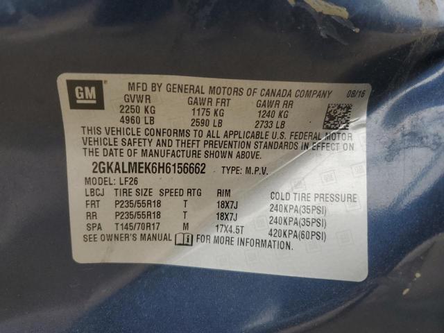 2017 GMC TERRAIN SL - 2GKALMEK6H6156662