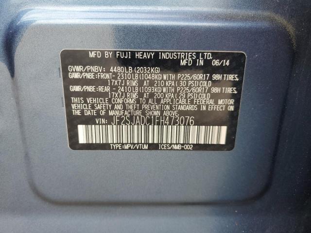 2015 SUBARU FORESTER 2 - JF2SJADC1FH473076
