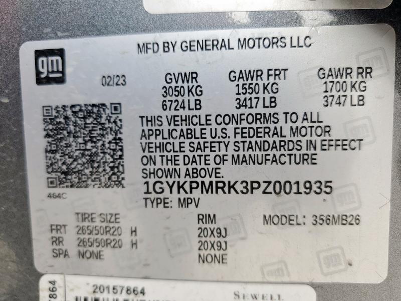 2023 CADILLAC LYRIQ LUXU - 1GYKPMRK3PZ001935