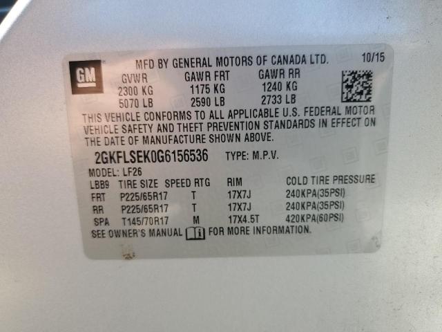 2016 GMC TERRAIN SL - 2GKFLSEK0G6156536