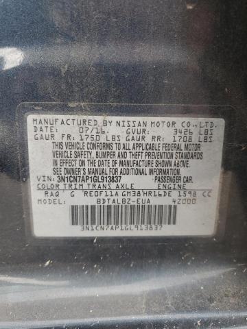 2016 NISSAN VERSA S - 3N1CN7AP1GL913837