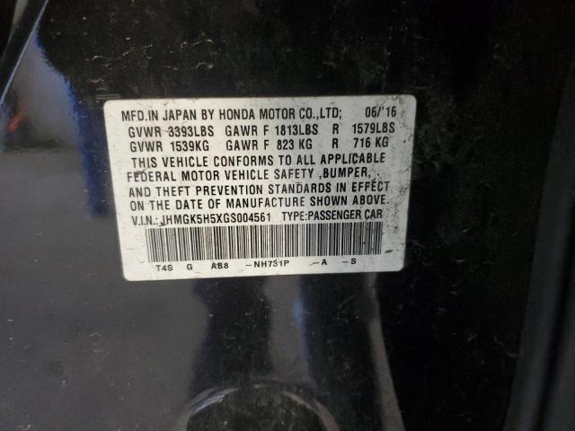 2016 HONDA FIT JHMGK5H5XGS004561