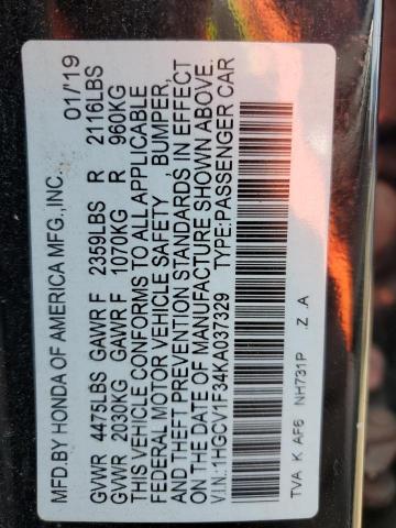 2019 HONDA ACCORD SPO - 1HGCV1F34KA037329