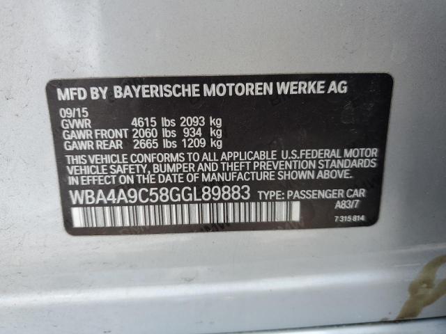 2016 BMW 428 I GRAN - WBA4A9C58GGL89883