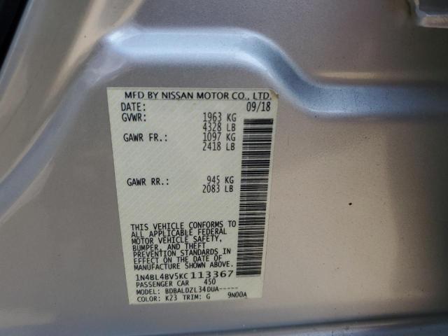 2019 NISSAN ALTIMA S - 1N4BL4BV5KC113367